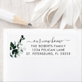 New Home Emerald Green Eucalyptus Return-adres Etiket (Insitu)