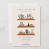 New Home Feestdagen Shelf Coral Moving Announge Feestdagenkaart (Voorkant)