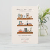 New Home Feestdagen Shelf Coral Moving Announge Feestdagenkaart (Staand voorkant)