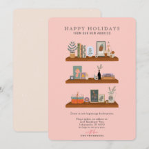 New Home Feestdagen Shelf Salmon Moving Aankondigi