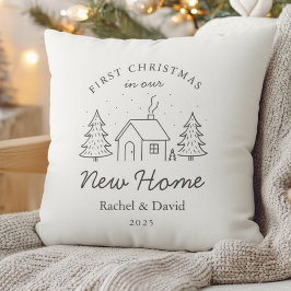 New Home First Christmas Minimal Winter House Kussen