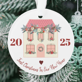 New Home First house rustige leuke florale familie Ornament