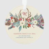 New Home First house rustige leuke florale familie Ornament (achterkant)