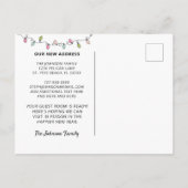 New Home Florida Map kerstlampjes verplaatsen Aankondigingskaart (Achterkant)