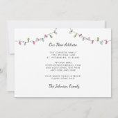 New Home Florida Map Kerstmis Flamingo Moving Aankondiging (Achterkant)