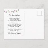 New Home Florida Map Kerstmis Flamingo Moving Aankondigingskaart (Achterkant)