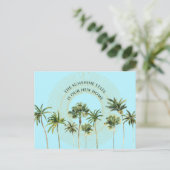 New Home Florida Sunshine State Palm Trees Moving Aankondigingskaart (Staand voorkant)