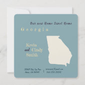 New Home Georgia Bewegende Aankondiging Briefkaart (Voorkant)