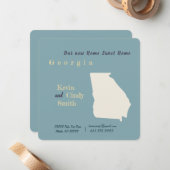 New Home Georgia Bewegende Aankondiging Briefkaart (Voorkant / Achterkant in situ)