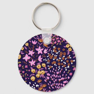 New Home Gift Trendy Seamless Floral Sleutelhanger