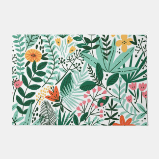 New Home Gift Tropical Seamless Floral Deurmat