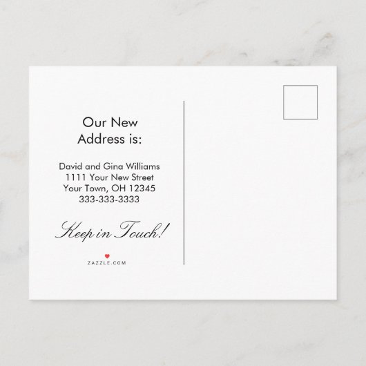 New Home Haunted House Halloween Aankondigingskaart (Achterkant)