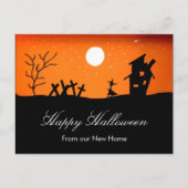 New Home Haunted House Halloween Aankondigingskaart (Voorkant)