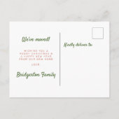 New Home Kerstmis WreathTwo Photo Family Moving Aankondigingskaart (Achterkant)