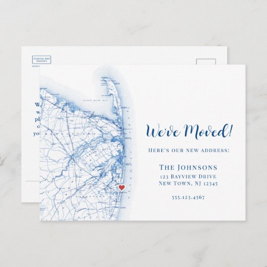 New Home Long Branch New Jersey Kaart Verhuizen (Voorkant / Achterkant)