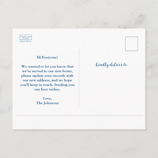 New Home Long Branch New Jersey Kaart Verhuizen (Achterkant)