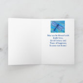 New Home Love Fortune Happiness Dragonfly Kaart (Binnen)