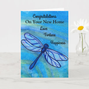 New Home Love Fortune Happiness Dragonfly Kaart