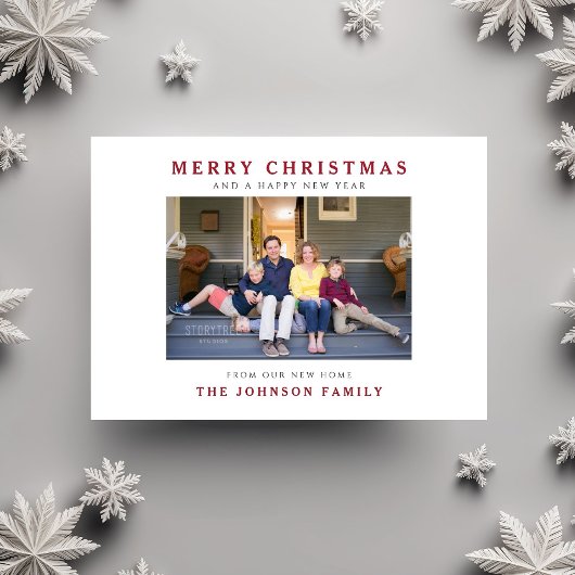 New Home Merry kerstcadeaukaart voor feestdagen Feestdagenkaart
