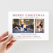 New Home Merry kerstfoto Holiday Feestdagenkaart