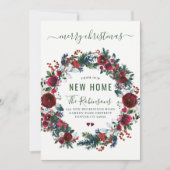 New home Merry kerstvakantie bewegend Announeme Aankondiging (Voorkant)