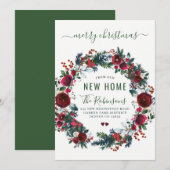 New home Merry kerstvakantie bewegend Announeme Aankondiging (Voorkant / Achterkant)