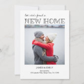 New Home Minimalist Photo Moving Announge Aankondiging (Voorkant)
