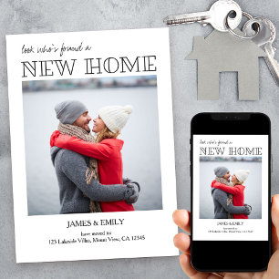 New Home Minimalist Photo Moving Announge Aankondiging