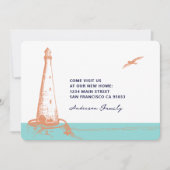 New Home Modern Nautical Annountion Kaart (Voorkant)