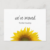 New Home Modern Sunflower Moving Aankondigingskaart (Voorkant)