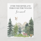 New Home Moving Announcement Cabin Lodge Forest Aankondigingskaart (Voorkant)