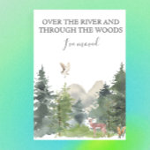 New Home Moving Announcement Cabin Lodge Forest Aankondigingskaart