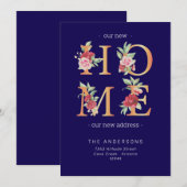 New Home New Address Floral Moving Announcement (Voorkant / Achterkant)