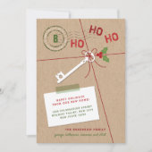 New Home New Key Holiday Moving Announcement Kaart (Voorkant)