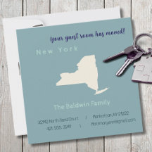 New Home New York Bewegende Aankondiging Briefkaar