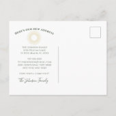 New Home Palm Trees Gold Sun Sunshine State Moving Aankondigingskaart (Achterkant)