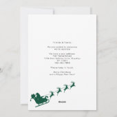 New Home Photo Collage Green Santa Sleigh Moving Feestdagenkaart (Achterkant)