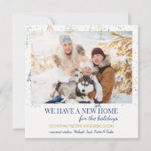 New Home Photo Doodle Tree and House Moving Aankondiging (Voorkant)