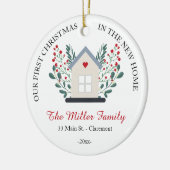 New Home Photo on back keepomwille Kerstmis Keramisch Ornament (Links)