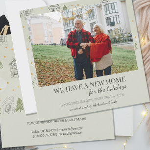 New Home Photo Pine Tree House Moving Announance Aankondiging