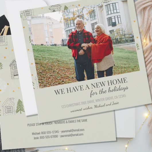 New Home Photo Pine Tree House Moving Announance Aankondiging