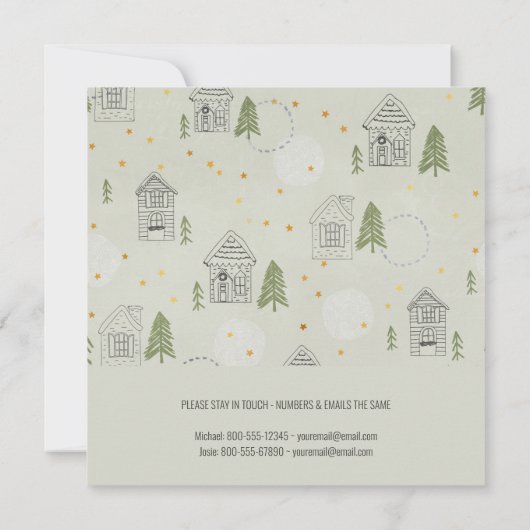 New Home Photo Pine Tree House Moving Announance Aankondiging (Achterkant)