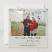 New Home Photo Pine Tree House Moving Announance Aankondiging (Voorkant)