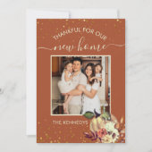 New Home Photo Thanksgiving Holiday Moving Aankondiging (Voorkant)