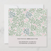 New Home Photo Winter Greenery Holiday Moving Aankondiging (Achterkant)