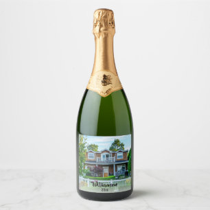 New Home Photo Year Housewarming Client Cadeft Sparkling Wijnetiket