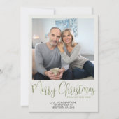 New Home Pine Tree Doodle Merry-kerstfoto Feestdagenkaart (Voorkant)