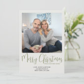 New Home Pine Tree Doodle Merry-kerstfoto Feestdagenkaart (Staand voorkant)