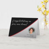 New Home Real Estate Photo Business Note Card Kaart (Gele Bloem)