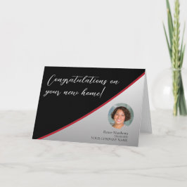 New Home Real Estate Photo Business Note Card Kaart